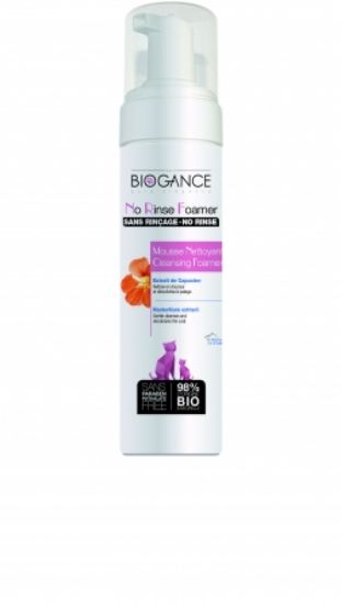 Biogance No Rince Foamer Cat - Пяна за почистване на котки, 200 мл.