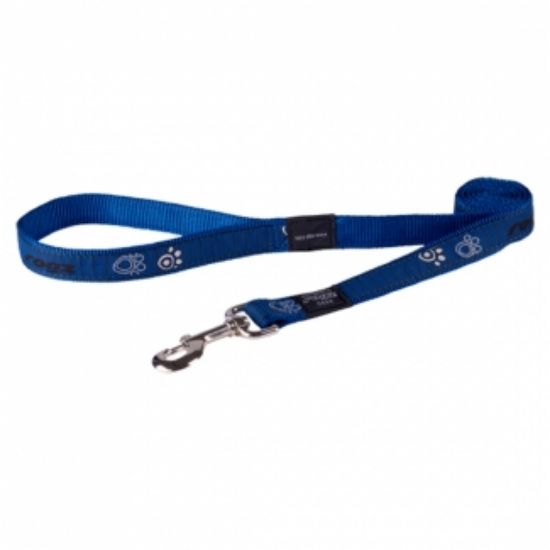 Rogz Fancy Dress Armed Lead M-Повод за кучета ,лапички 25 мм/-1,2 метра син