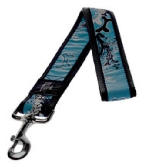 Rogz Turquoise chrome XXL - Повод за кучета , 40мм / 50 см. тюркоазно синьо