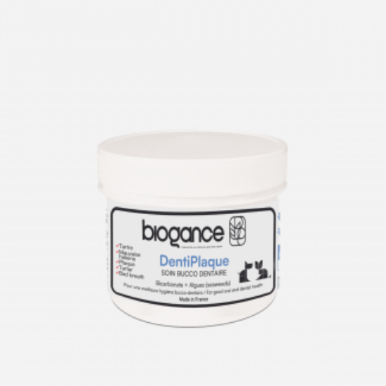 Biogance Dentiplaque - Натурален продукт за устна и зъбна хигиена при кучета и котки, 100 гр.