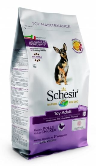 Schesir MINI Adult Monoprotein - Пълноценна суха храна за израснали кучета от най-дребните породи с пилешко месо, 2 кг.