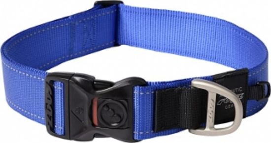 Rogz Utility XXL - Светлоотразителен и регулируем нашийник за кучета, 50-80 см./4 см. - син