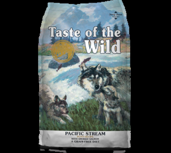 Taste of the Wild Pacific Stream Puppy Intl - Премиум суха храна за подрастващи кученца с пушена сьомга, 2 кг.