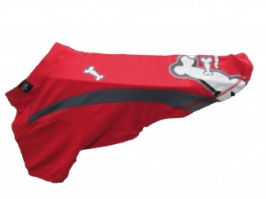 Rogz TeeSkin Red Bone M - Кучешка дрешка за хладни дни 36 см. цвят - червен