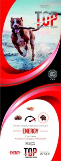 Top Dog - Energy - Суха високо енергийна храна за израснали кучета с агнешко и говеждо 20 кг.