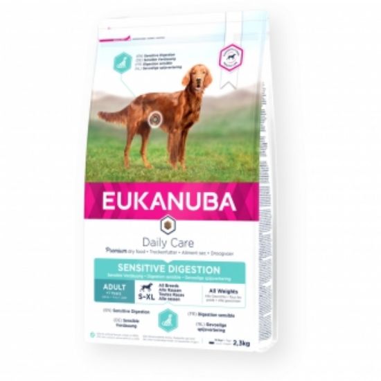 Eukanuba Daily Care Adult Sensitive Digestion - Пълноценна суха храна за израснали кучета с чувствително храносмилане, с пилешко месо, 12 кг.