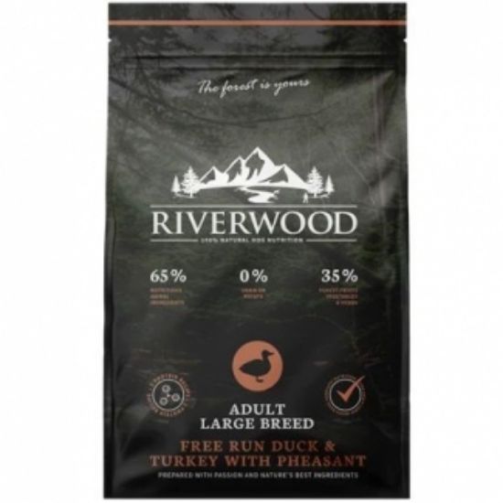 Riverwood Large Breed Adult - Пълноценна хипоалергенна суха храна за израснали кучета от големи и едри породи с патешко месо, 12 кг.