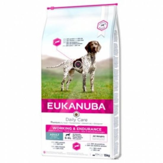 Eukanuba Working & Endurance - Пълноценна суха храна за кучета нуждаещи се от повече енергия, 15 кг.