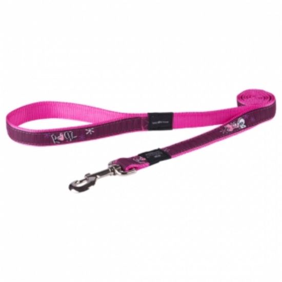 Rogz Fancy Dress Hound Dog Lead Small - Повод за кучета , Pink love 11мм/-1,8 м. розов