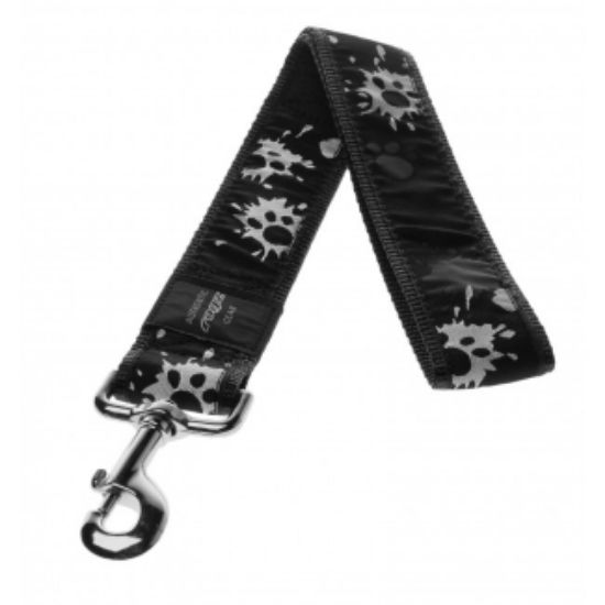 Rogz Paint Paw XXL - Повод за кучета , 40мм / 50 см. черен