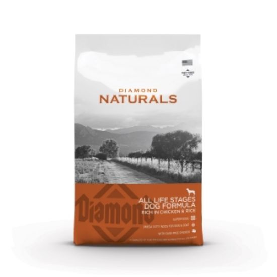 Diamond Nat Dog - Пълноценна суха храна за кучета от всички възрасти с пилешко месо и ориз, 2 кг.