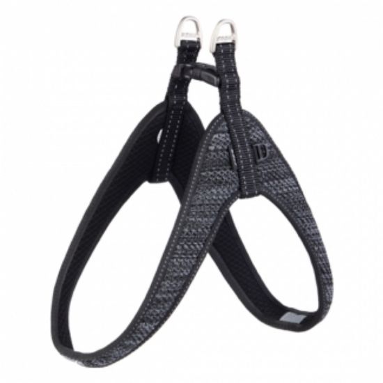Rogz FAST FIT Medium - Модерен нагръдник с подплата за кучета, 20мм/52 см. - черен