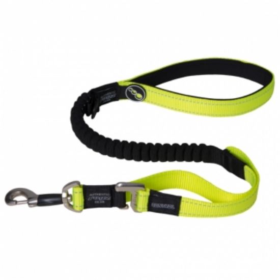 Rogz - Control Lead Shock Absorbing Bungee XL -Повод за кучета с контрол срещу рязко дърпане 80 см. / 25 мм. / жълт