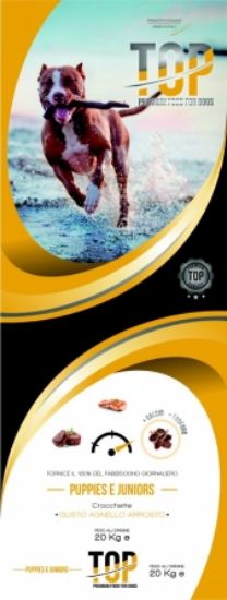 Top Dog - Puppy & Junior - Суха храна за подрастващи кученца с говеждо и агнешко месо 20 кг.