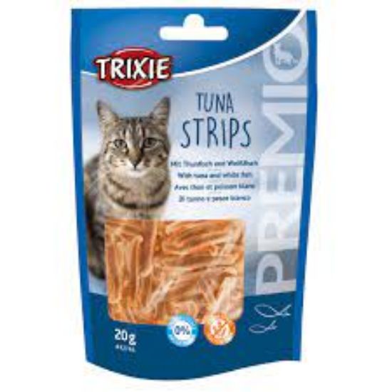 Trixie PREMIO Tuna Strips - Лакомство за котки, вкусни филета с риба тон, 20 гр.