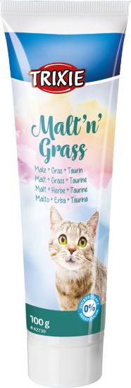 Trixie Malt'n'Grass Anti-Hairball - Малцова паста за котки с трева и таурин, 100 гр.