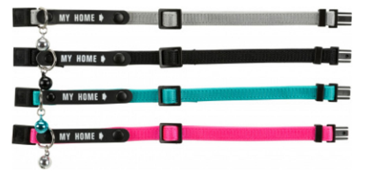 Trixie Collar with Address Tag - Модерен котешки нашийник с адресник/ 1 брой/ различни цветове