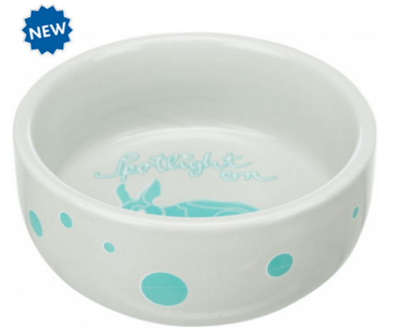 Trixie Ceramic Bowl - Керамична купа за храна и вода за зайци и други малки гризачи, 240 мл./14 см.