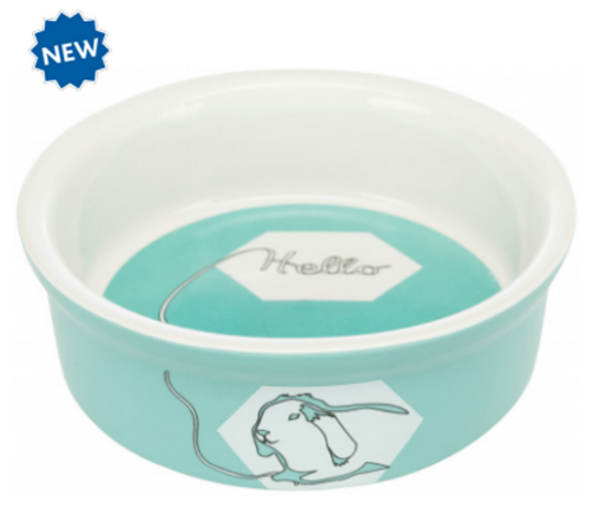Trixie Ceramic Bowl - Керамична купа за храна и вода за зайци и други малки гризачи, 240 мл.