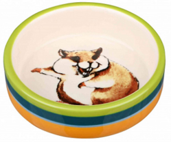 Trixie Hamster Bowl - Керамична купа за храна и вода за хамстери - 80 мл/ø 8 см.