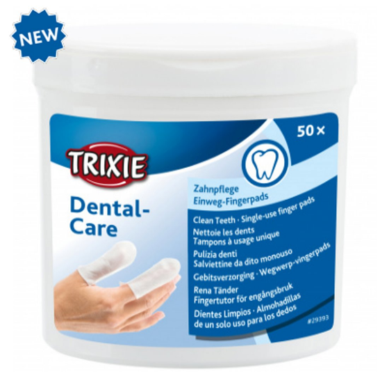 Trixie Dental use finger pads - тампони за почистване на зъби за кучета и котки 50 броя