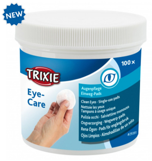 Trixie - Тампони за почистване на очи за котки и кучета , еднократни 100 бр