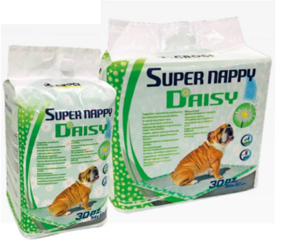 Croci Super Nappy Daisy - Постелка памперс с аромат на Лайка 53х54 см ,30 броя