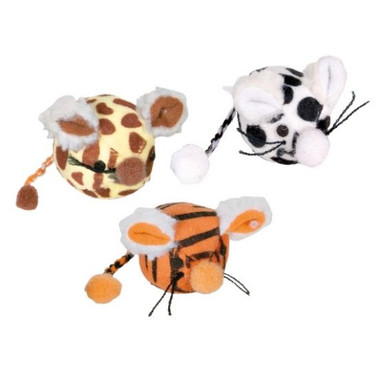 Trixie Mouse Balls - плюшена котешка играчка - Различни цветове 4.5 см