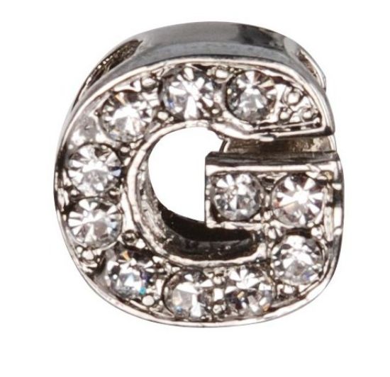 Camon - Декоративна буква G - с брилянти за поводи и нашийници - 2 см.