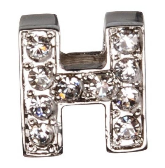 Camon - Декоративна буква H - с брилянти за поводи и нашийници - 2 см.