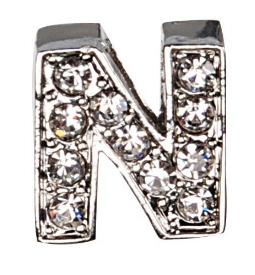 Camon - Декоративна буква N - с брилянти за поводи и нашийници - 2 см