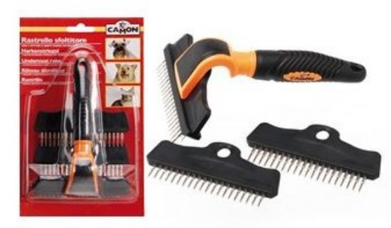 Camon Гребен за кучета - гребло 3 в 1 , 3 сменяеми гребена