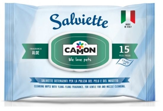 Camon Eye Wipes - мокри кърпички за почистване на очите за домашни любимци 15 броя