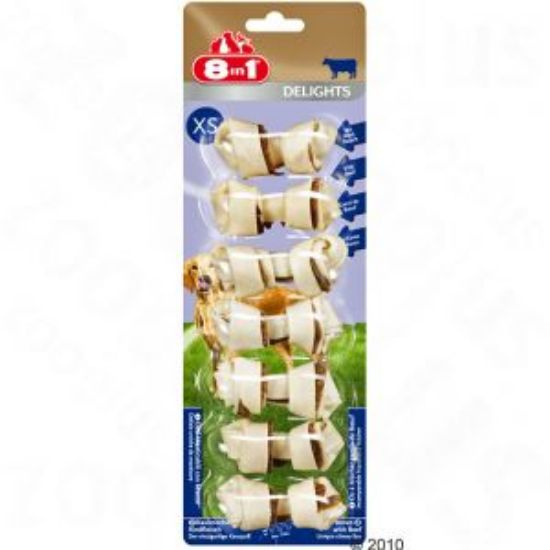 8in1 Delights Beef XS - Лакомство, кокали от говеждо месо за кучета от малки породи