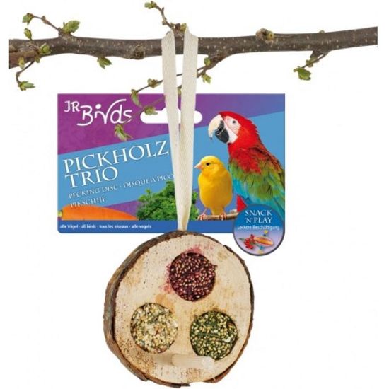 JR Farm - Диск за кълване Трио храна за всички видове декоративни птици - 70 гр.