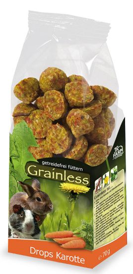 JR Farm - Беззърнена допълваща храна за гризачи моркови - 140 гр.