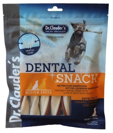 Dr. Clauder's - Dental Snack Ente/Duck - Medium breed - Дентално лакомство за кучета с патешко филе - 170 гр