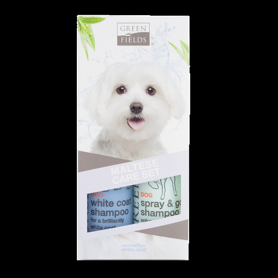 Green fields Maltese Care Set - Луксозен шампоан специално за бяла козина и сух шампоан 250 мл.