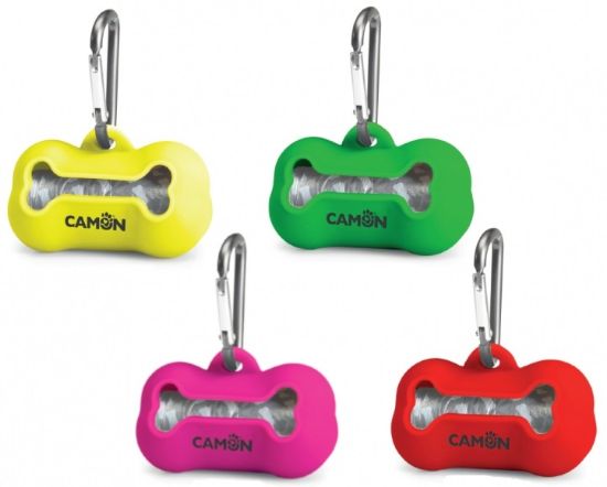 Camon Bags Dispenser in Silicone - Контейнер,диспенсър за WC пликчета Силикон - жълт