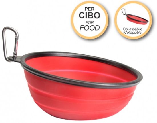 Camon Collapsible slanted travel bowl for food - преносима сгъваема купичка за храна 1050 мл.20 см