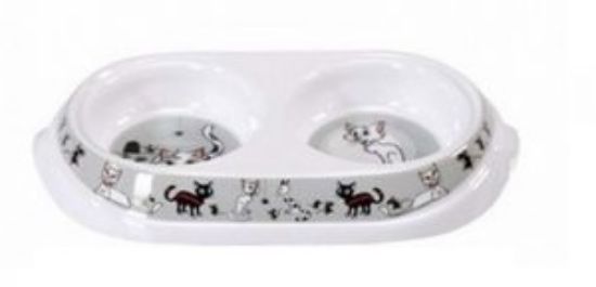 Camon Ciotole in melamina -Двойна купа за храна и вода за котки 2 х 150 мл.