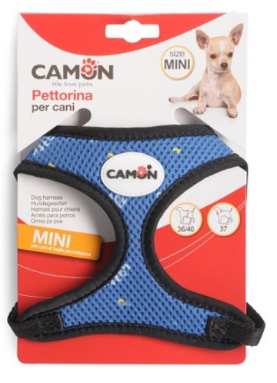 Camon Harness Blue Sky Mini - Регулируем нагръдник за кучета от мини породи , вратна обиколка до 37см. и гръдна от 36 до 40 см.