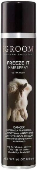Igroom FREEZE IT SPRAY - Лак за кучета за козина с най-добра фиксация, 283 гр.