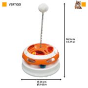 Ferplast Vertigo - Забавна котешка играчка, закачено топче на пружина, Ø 24 x 36,5 см. 2