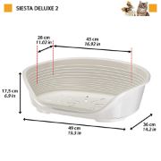 Ferplast Siesta Deluxe 2 white - пластмасово легло за котки и кучета 43 x 28 см 2