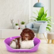 Ferplast Siesta Deluxe 8 bordo - пластмасово легло за котки и кучета бордо цвят 82 Х 59,5 Х 25 см с включен дюшек 3