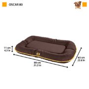 Ferplast - OSCAR 80 Brown - Меко легло за кучета, 80 x 60 x h 11 см.- кафяво 2