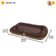Ferplast - OSCAR 100 BROWN - Меко легло за кучета, 100 x 70 x h 12 см.- кафяво 2