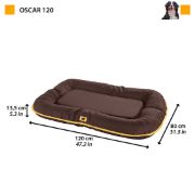 Ferplast - OSCAR 120 BROWN - Меко легло за кучета, 120 x 80 x h 13,5 см. 2