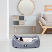 Ferplast Jazzy - Меко водоотблъсквщо легло с възглавница за кучета и котки,55 x 45 x h 20 см. - сиво 3